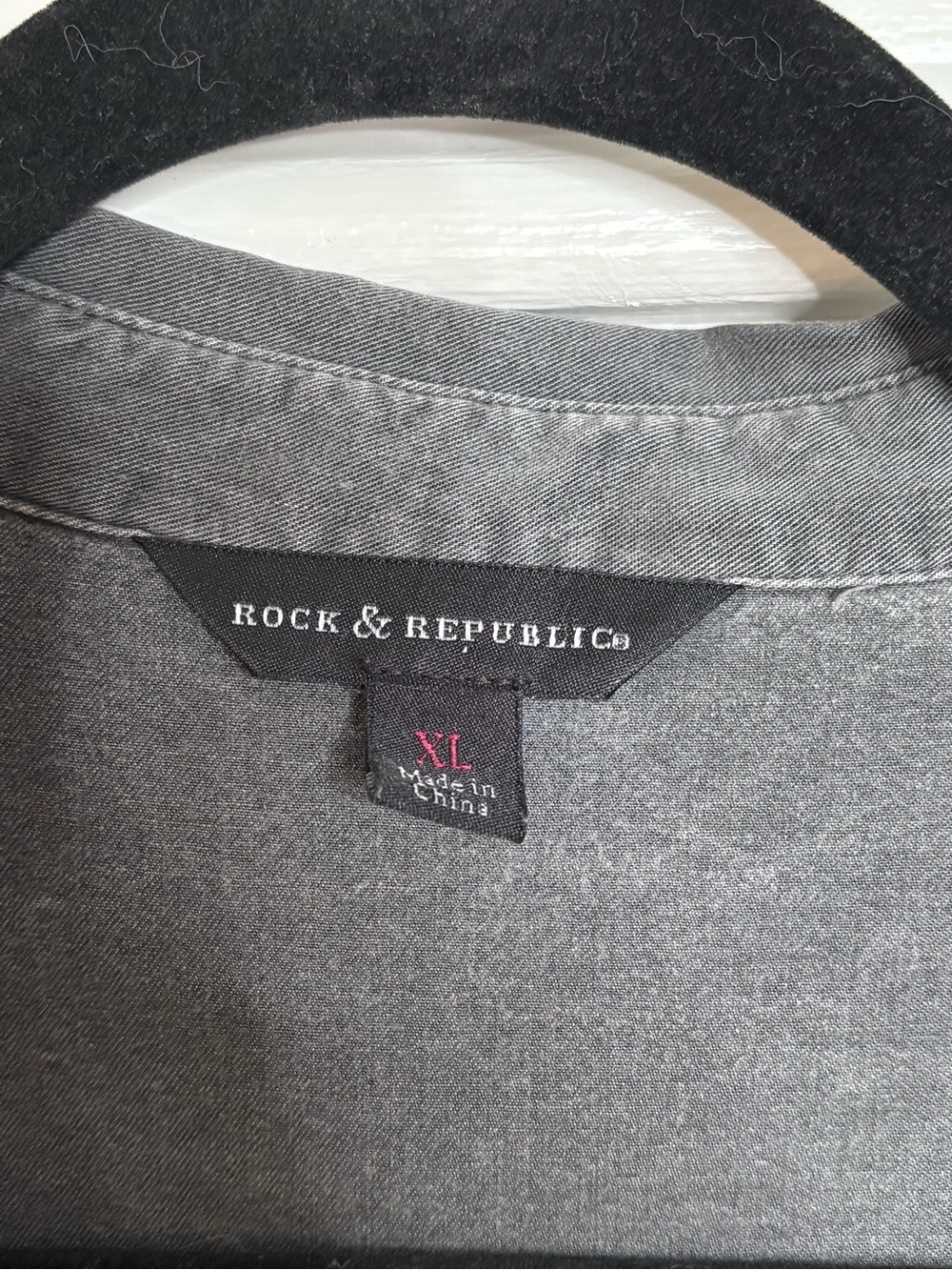 Rock & Republic Gray Button-Down Shirt - Picture 2 of 8